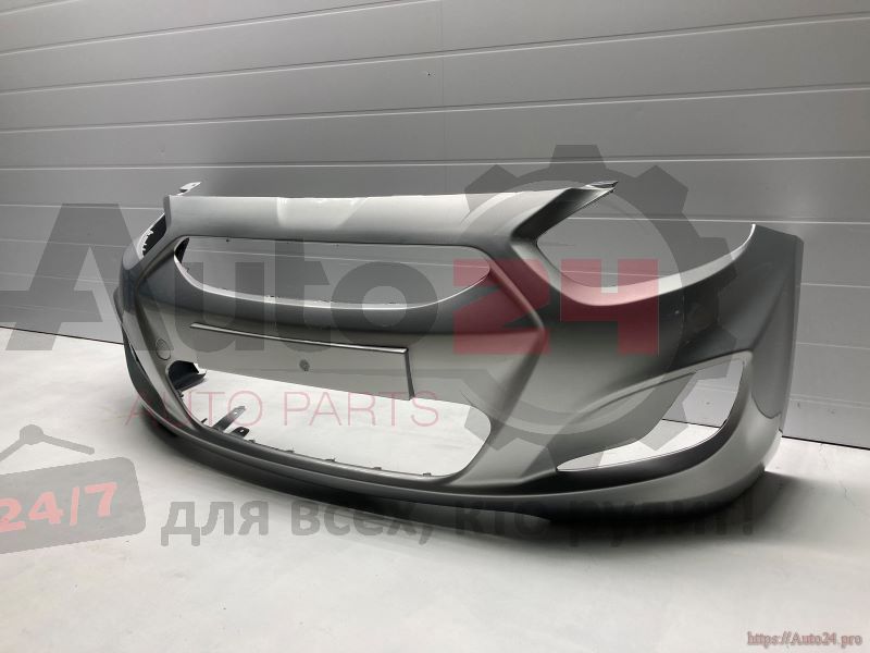 БАМПЕР ПЕРЕДНИЙ RHM Sleek Silver Серебристый металлик HYUNDAI SOLARIS 2011-2014