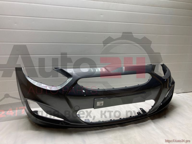 БАМПЕР ПЕРЕДНИЙ SAE Carbon Grey Серый металик HYUNDAI SOLARIS 2011-2014