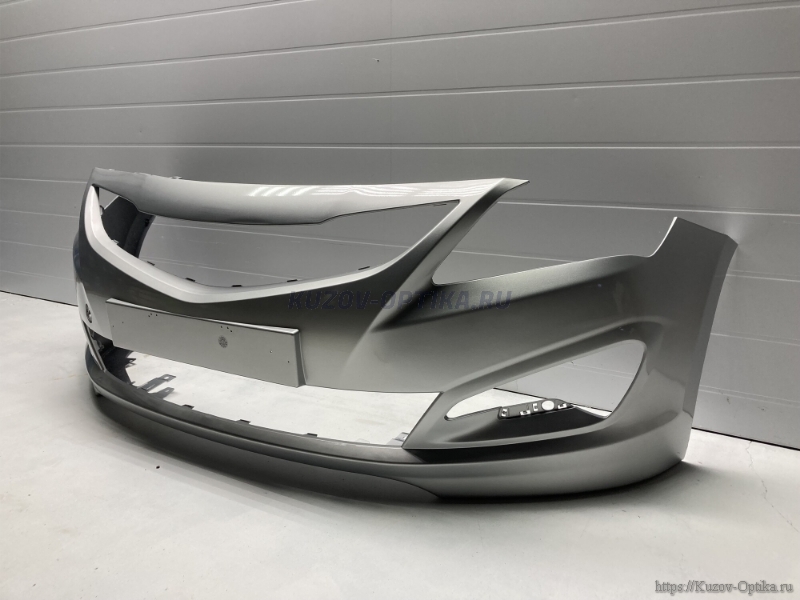 БАМПЕР ПЕРЕДНИЙ RHM Sleek Silver Серебристый металлик HYUNDAI SOLARIS 2014-2017