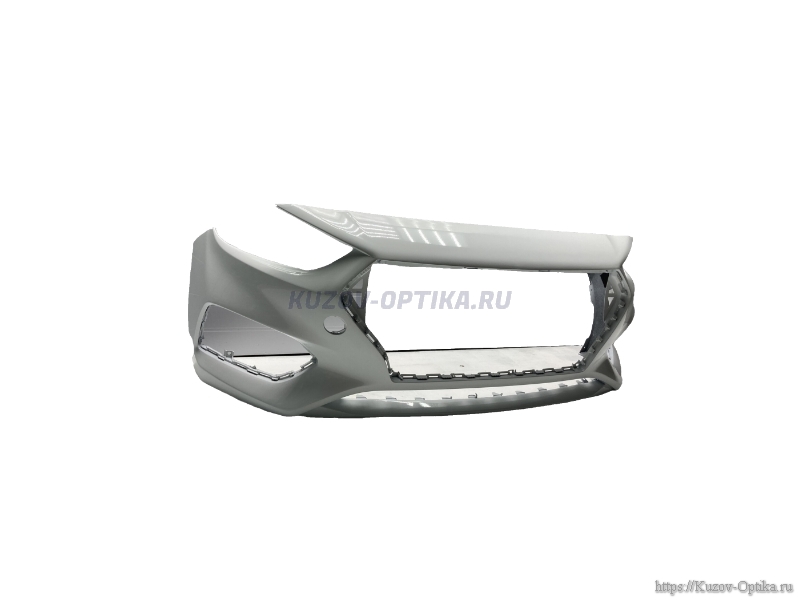 БАМПЕР ПЕРЕДНИЙ PGU Белый HYUNDAI SOLARIS 2017-2020
